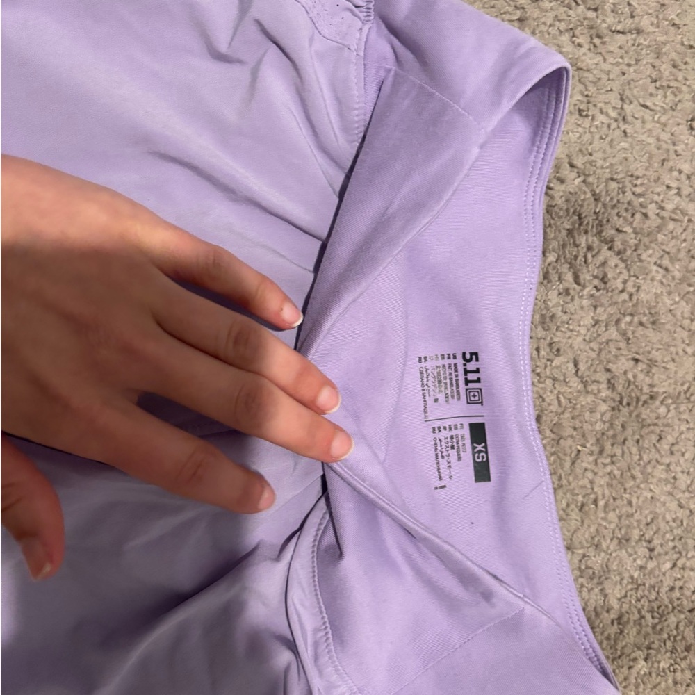 5.11 Tactical Lavender Workout Shorts - Picture 2 of 3